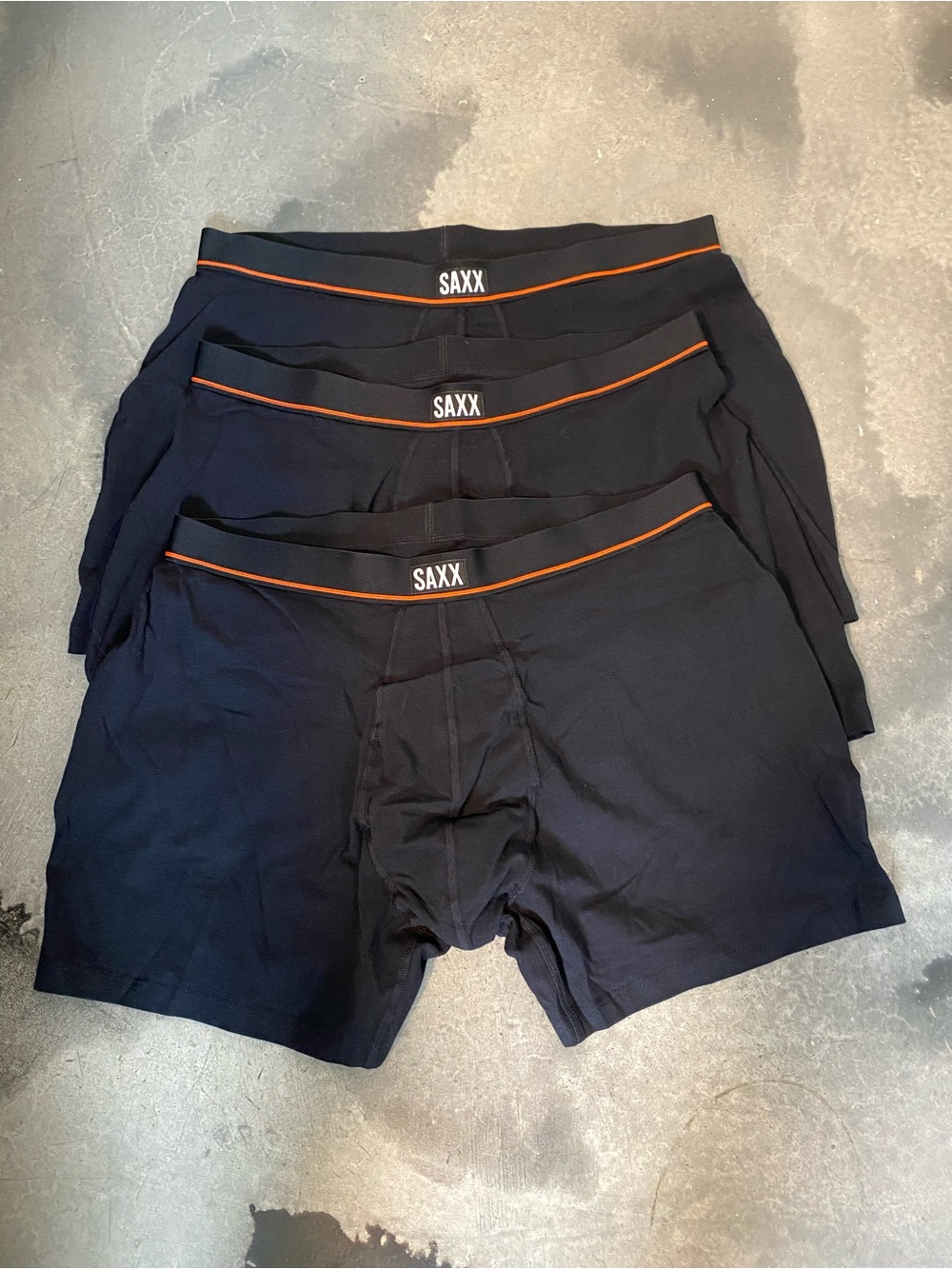 SAXX Men's Black Boxer Briefs - 3 Pack 5” Sz XL Mens 
(Sep A-2)